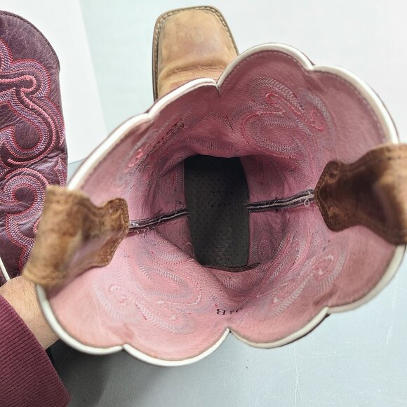 Ariat Women’s Size 9.5 B Quickdraw Leather Western Pink Cowboy Boots 10004719 - Picture 9 of 12